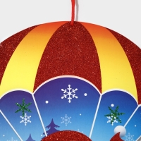 Декоративное украшение (подвеска) "Дед мороз и мишка" 44,5х31 см Декоративное украшение (подвеска) "Дед мороз и мишка" 44,5х31 см