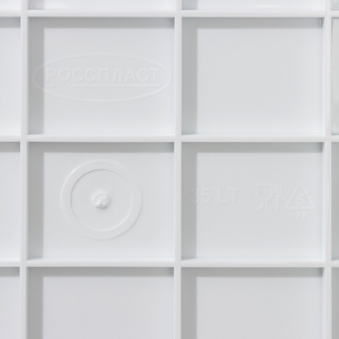 Контейнер для хранения с крышкой &laquo;Венеция&raquo;, 35 л, 50,5&times;31&times;30 см, на колёсиках, цвет белый