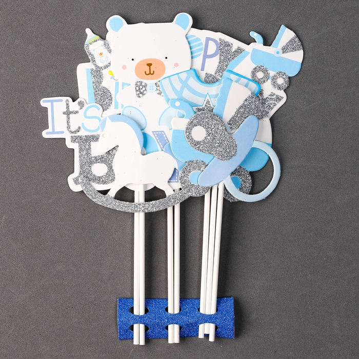 Набор топперов &laquo;С днём рождения, сынок&raquo;, набор 7 шт.