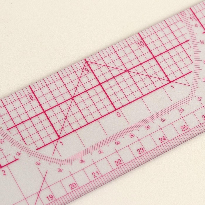 Линейка для квилтинга и пэчворка, 45 × 5 см, толщина 0,5 мм, цвет прозрачный Линейка для квилтинга и пэчворка, 45 × 5 см, толщина 0,5 мм, цвет прозрачный