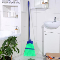 Метла пластиковая Доляна, 138&times;26 см, металлический черенок