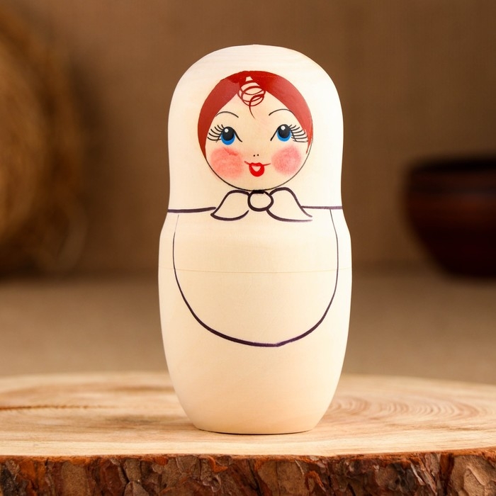 Матрешка "Разукрашка большая" 18см, 5 кукольная, ручная роспись