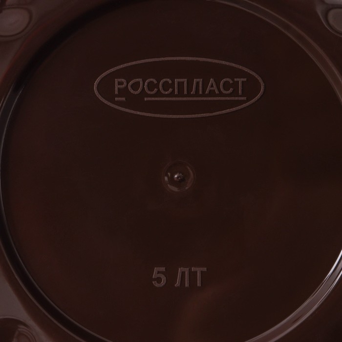 Горшок с поддоном «Камешки», 5 л, цвет шоколадный Горшок с поддоном «Камешки», 5 л, цвет шоколадный