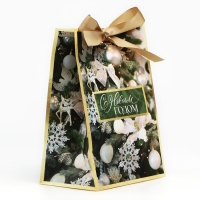 Пакет подарочный новогодний с лентой &laquo;Зима&raquo;, 13 х 19 х 9 см