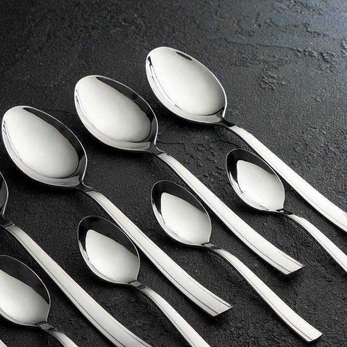 Набор столовый «Торжество», 24 предмета, толщина 2 мм, сувенирная коробка, цвет серебряный Набор столовый «Торжество», 24 предмета, толщина 2 мм, сувенирная коробка, цвет серебряный