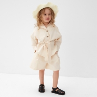 Костюм для девочки (Рубашка и шорты) MINAKU, цвет молочный, рост 158 см Костюм для девочки (Рубашка и шорты) MINAKU, цвет молочный, рост 158 см