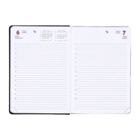 Ежедневник датированный 2025 года, deVENTE. Flag, A5 168 листов, deVENTE. Duo, твердая обложка кожзам с поролоном, шелкография, перфорация, ляссе, блок 70 г/м2