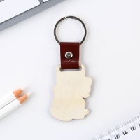 Брелок для ключей деревянный &laquo;Котик&raquo;, 7 х 3,6 см