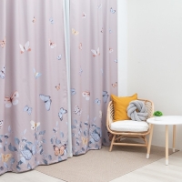 Комплект штор "Этель" Butterfly dance, 145*260 см-2 шт, 100% п/э, габардин Комплект штор "Этель" Butterfly dance, 145*260 см-2 шт, 100% п/э, габардин