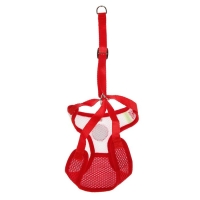 Шлейка регулируемая дышащая, светоотражающая, размер XL (ОШ 48-68; ОГ 58-72 см), красная Шлейка регулируемая дышащая, светоотражающая, размер XL (ОШ 48-68; ОГ 58-72 см), красная