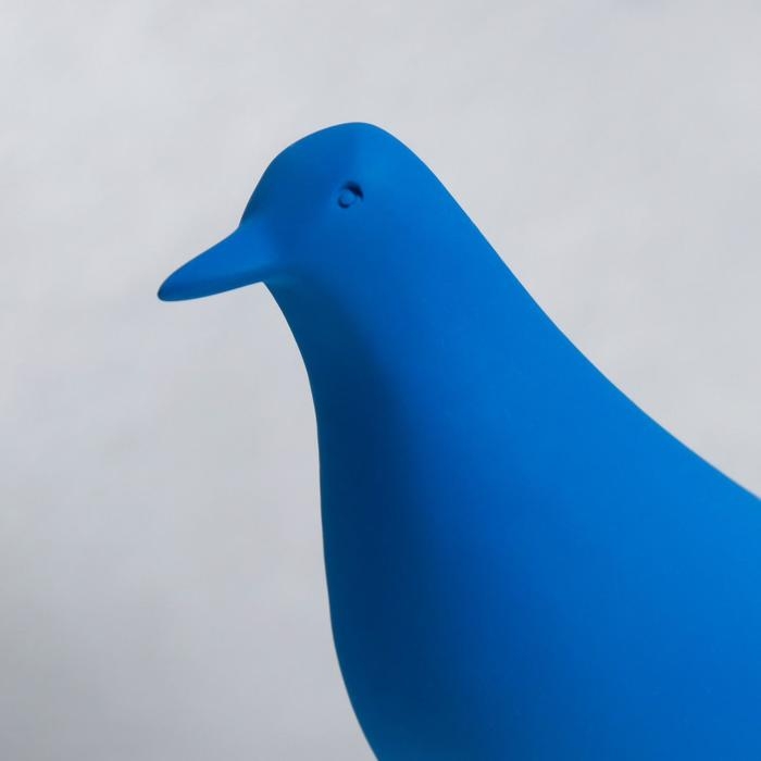 Сувенир полистоун "Птица - длинные лапки" ярко-синяя 22х15 см