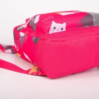 Рюкзак детский на молнии, наружный карман, светоотражающая полоса, цвет розовый Рюкзак детский на молнии, наружный карман, светоотражающая полоса, цвет розовый