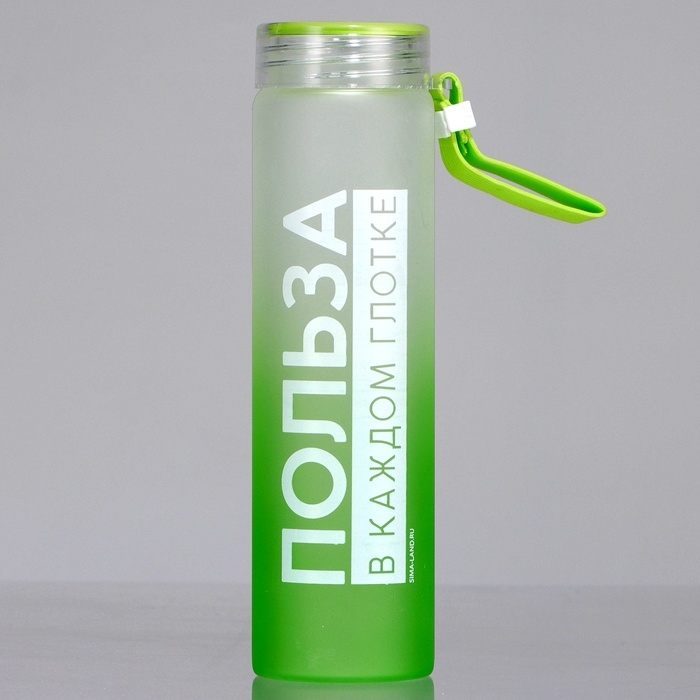 Бутылка для воды &laquo;Польза&raquo;, 500 мл, стекло