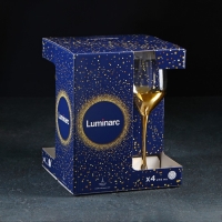 Набор стеклянных бокалов для вина &laquo;Электрическое золото&raquo;, 270 мл, 4 шт