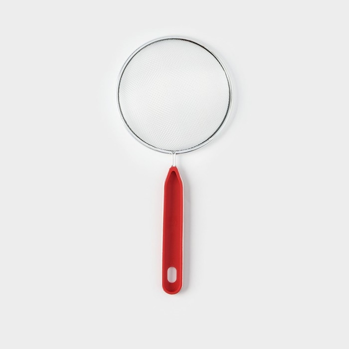 Сито для просеивания Доляна «Хозяюшка», d=12 см, цвет красный Сито для просеивания Доляна «Хозяюшка», d=12 см, цвет красный