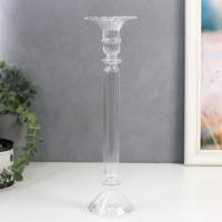 Подсвечник стекло на 1 свечу "Аверон" прозрачный 30х7,5х7,5 см Подсвечник стекло на 1 свечу "Аверон" прозрачный 30х7,5х7,5 см