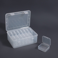 Органайзер для декора, 14 блоков, 16,5 &times; 12,7 &times; 6/5,4 &times; 5,4 &times; 2 см, цвет прозрачный