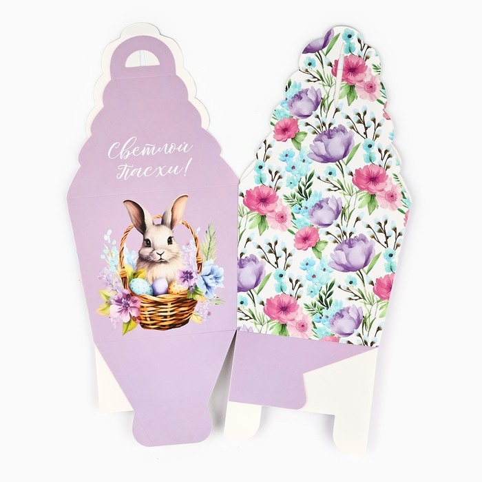 Коробка складная &laquo;Пасхальный кролик&raquo;, 17 х 17 х 26 см