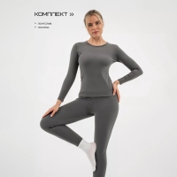 Термобельё женское Resport, комплект: лонгслив, лосины, размер M, серое Термобельё женское Resport, комплект: лонгслив, лосины, размер M, серое