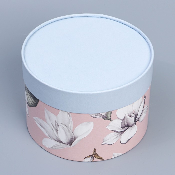 Набор шляпных коробок 2 в 1, упаковка подарочная, &laquo;Цветы&raquo;, 16 х 11.5, 13 х 9 см