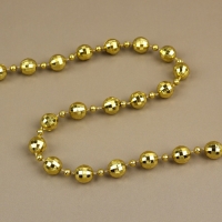 Бусы на нитях &laquo;Диско шар&raquo;, 10/4 мм, 2 м, цвет золотой