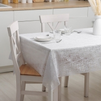 Клеёнка на стол &laquo;Паутинка&raquo;, ширина 137 см, рулон 20 метров, толщина 0,5 мм, цвет белый