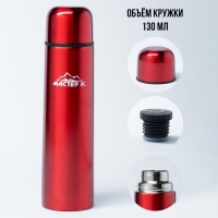 Термос, 750 мл, Гильза "Мастер К", с кружкой, сохраняет тепло 24 ч, гарантия 5 лет, красный