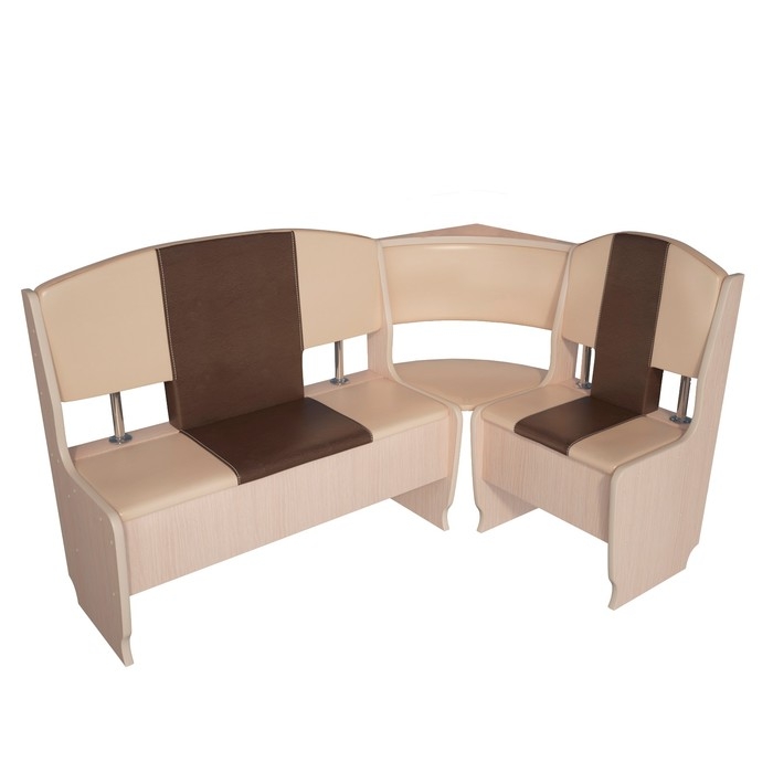 Кухонный уголок София-Катрин стандарт, 1500х1000х880, Мл. дуб/Эко замша бежевый/Графит Кухонный уголок София-Катрин стандарт, 1500х1000х880, Мл. дуб/Эко замша бежевый/Графит