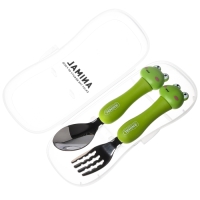 Набор детских столовых приборов в футляре &laquo;Лягушата&raquo;, вилка, ложка