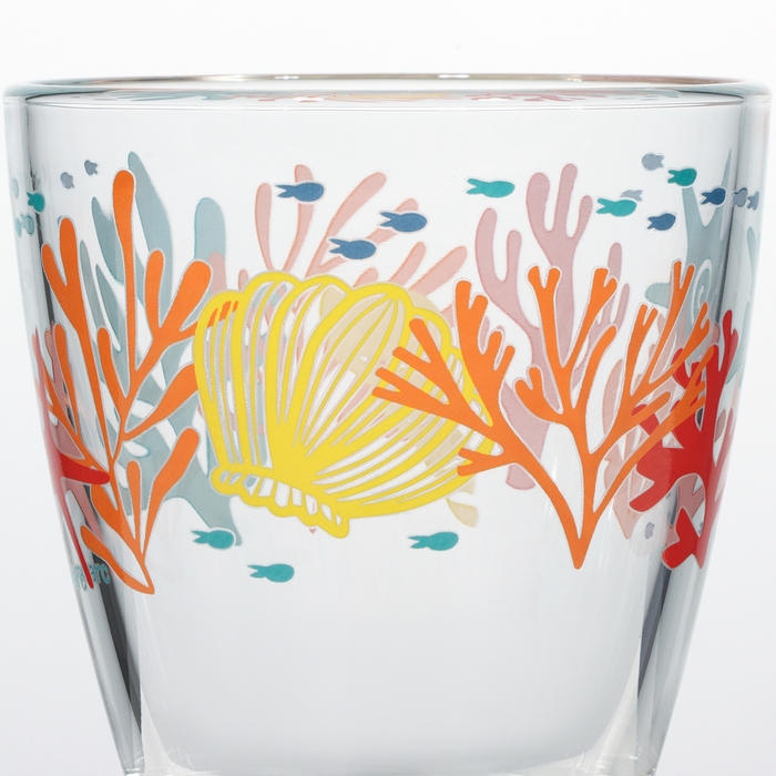 Стакан низкий стеклянный &laquo;Кораллы&raquo;, 250 мл