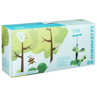 Самокат 2 в 1 GRAFFITI, с корзинкой, колёса PU 120/75 мм, цвет салатовый Самокат 2 в 1 GRAFFITI, с корзинкой, колёса PU 120/75 мм, цвет салатовый