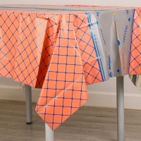 Скатерть &laquo;Квадратики&raquo;, 137 &times; 183 см., цвет оранжевый