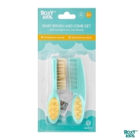 Детская щеточка с расческой, цвет мятный