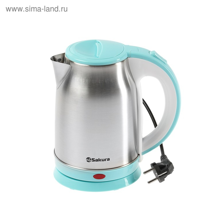 Чайник электрический Sakura SA-2147BL, металл, 1.8 л, 1800 Вт, голубой Чайник электрический Sakura SA-2147BL, металл, 1.8 л, 1800 Вт, голубой