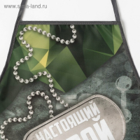 Фартук "100% мужик" 65*80см,100% п/э,оксфорд 210г/м2 Фартук "100% мужик" 65*80см,100% п/э,оксфорд 210г/м2