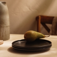 Набор тарелок фарфоровых SL Home &laquo;Дарк&raquo;, d=18 см, цвет чёрный