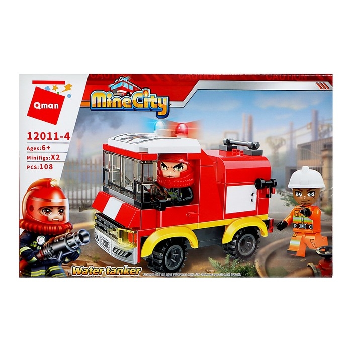 Конструктор Огнеборцы &laquo;Пожарная машина&raquo;, 4 вида, МИКС