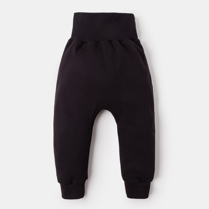 Ползунки-штанишки Крошка Я Ползунки-штанишки Крошка Я "Black&white" рост 74-80 см, (р. 26), чёрный