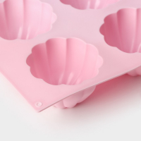 Форма для муссовых десертов и выпечки Доляна &laquo;Сладости. Мусс&raquo;, силикон, 29,5&times;17,5 см, 6 ячеек (d=7,2 см), цвет МИКС