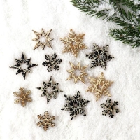 Новогодний декор с подсветкой «Снежинка» 8×12.5 см, набор 12 шт. Новогодний декор с подсветкой «Снежинка» 8×12.5 см, набор 12 шт.