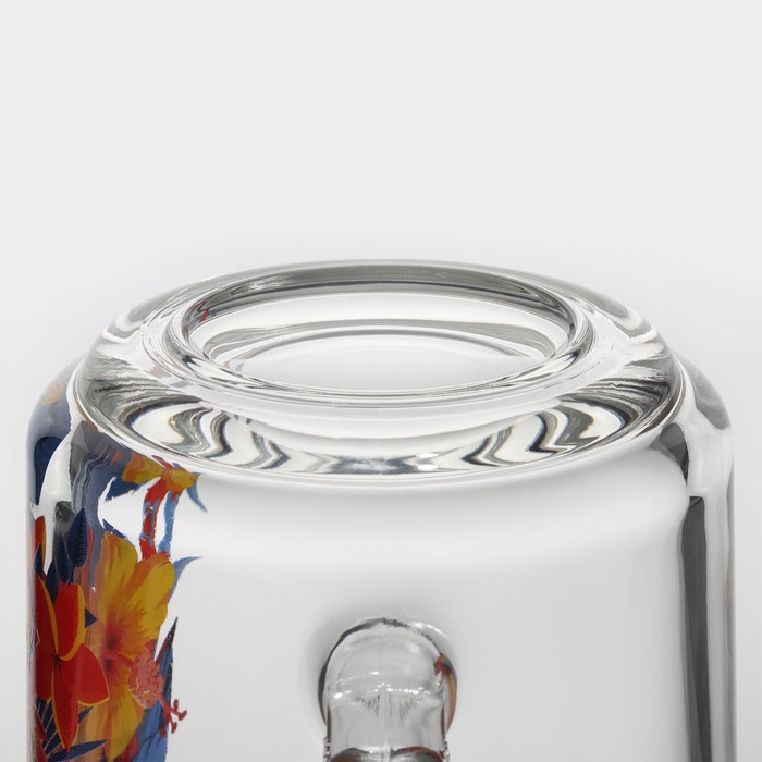 Кружка стеклянная «Тропические птицы», 200 мл, рисунок МИКС Кружка стеклянная «Тропические птицы», 200 мл, рисунок МИКС