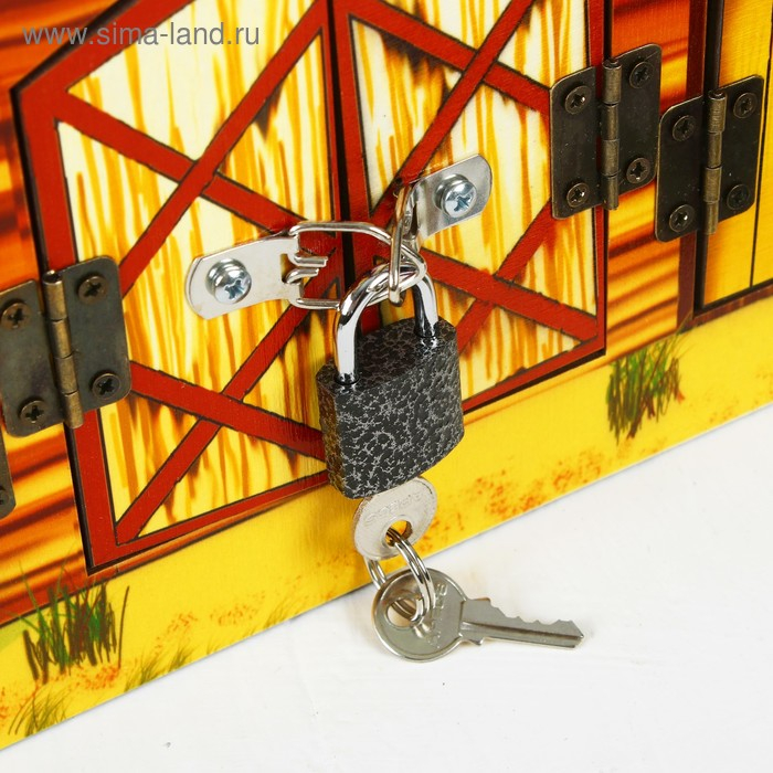 Бизиборд &laquo;Деревенский двор&raquo;, 8 замков