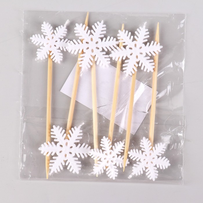 Шпажки «Снежинки» набор 6 шт. Шпажки «Снежинки» набор 6 шт.