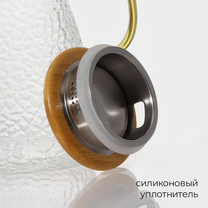 Набор для напитков из стекла Magistro «Эко.Сара», 5 предметов: кувшин 1,5 л, 4 кружки 300 мл Набор для напитков из стекла Magistro «Эко.Сара», 5 предметов: кувшин 1,5 л, 4 кружки 300 мл