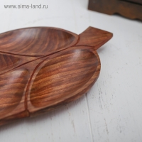 Менажница "Лист" дерево 2,3х32х17 см Менажница "Лист" дерево 2,3х32х17 см