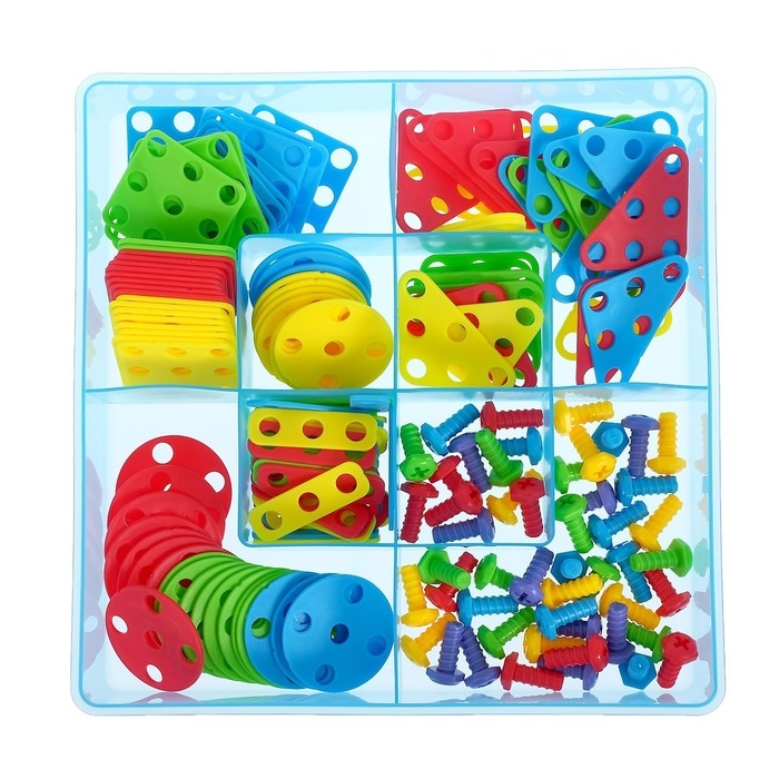 Конструктор &laquo;Болтовая мозаика: Фантазии&raquo;, с отвёрткой и основанием, 180 деталей