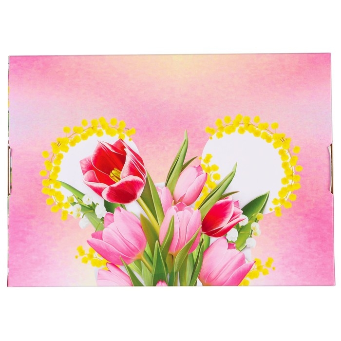 Подарочная коробка, складная "8 Марта" 16х23х7.5 см, Минни Маус