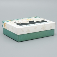 Коробка подарочная новогодняя складная &laquo;С Новым годом!&raquo;, шары, 16.5 х 12.5 х 5 см, Новый год