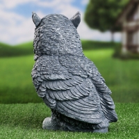 Садовая фигура "Сова" серая, 18х20х27см Садовая фигура "Сова" серая, 18х20х27см
