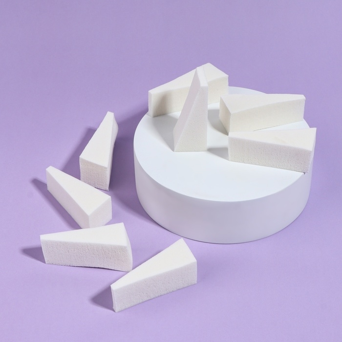 Набор спонжей для макияжа, 5 &times; 2 см, 8 шт, цвет белый